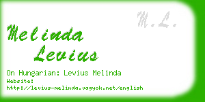 melinda levius business card